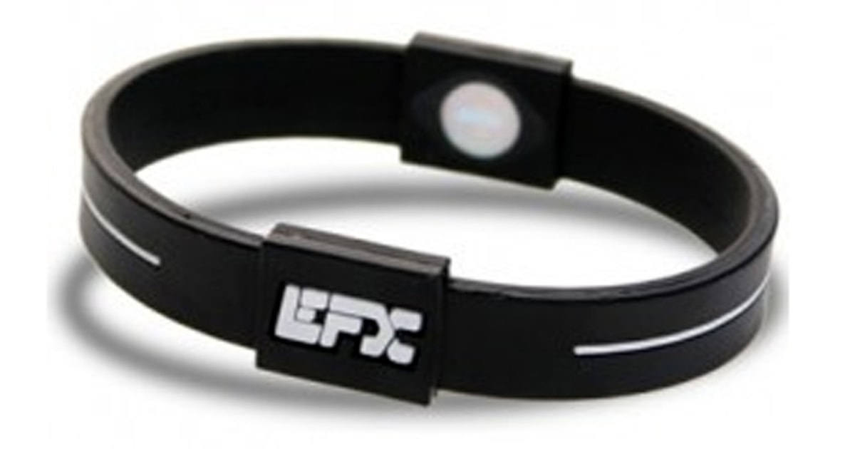 2 EFX Performance Hologram silicone 1 Wrist band Lg/ 8 and 1 White  24" Necklace 