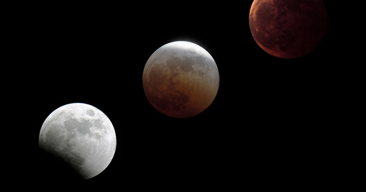 The 12 stages of Monday's total lunar eclipse