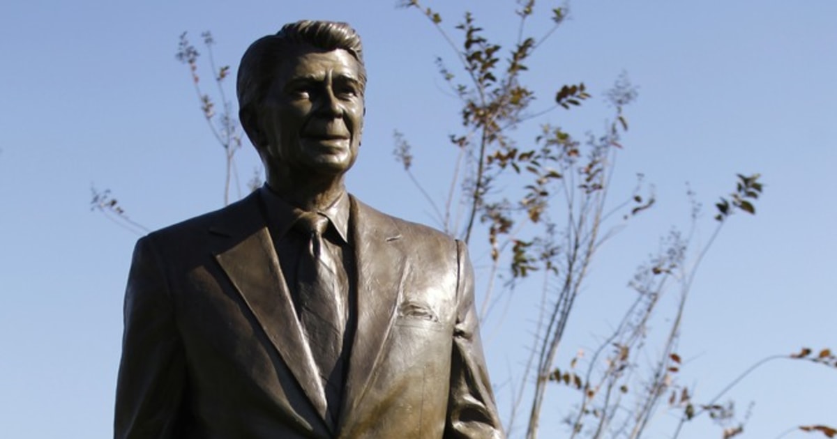 Statue of the 40th U.S. president outside Ronald Reagan Washington