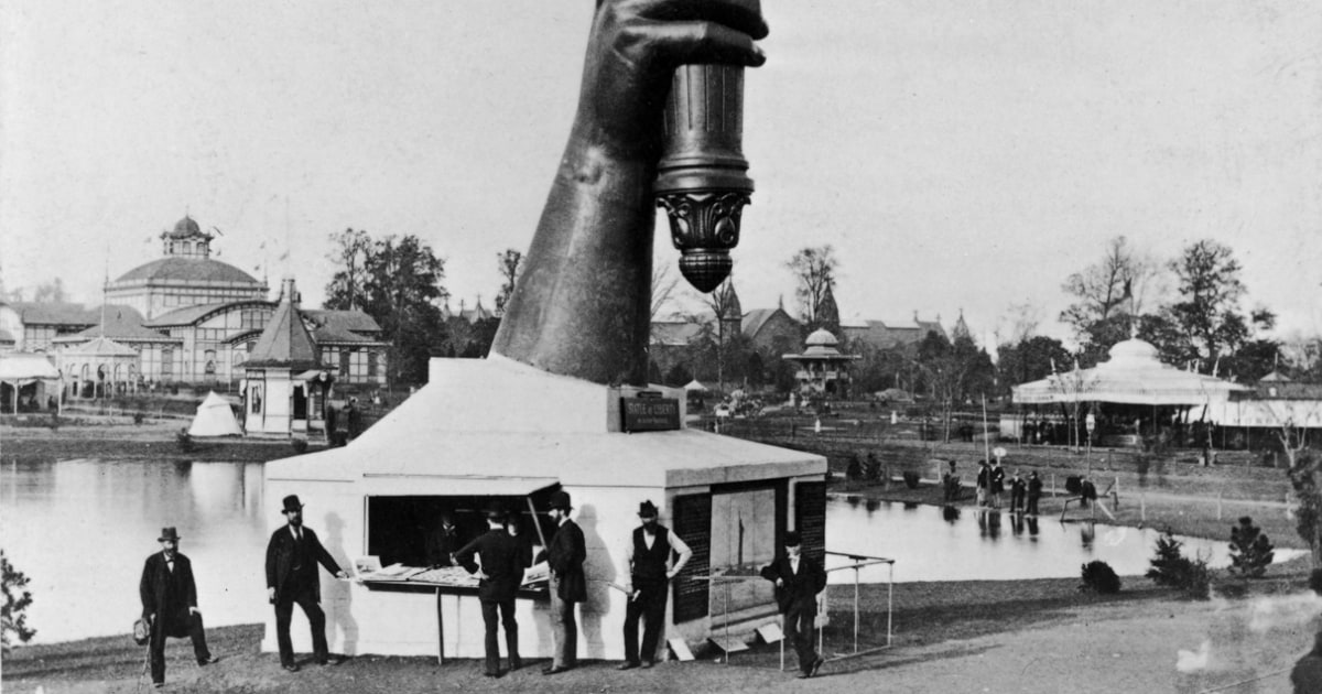 The Statue of Liberty then and now