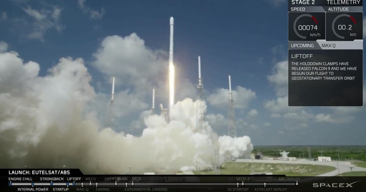 SpaceX Launches Falcon 9 Rocket From Florida
