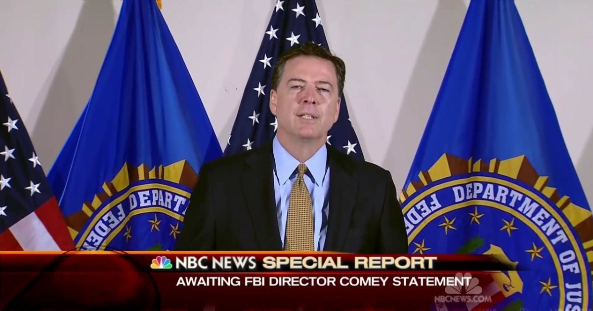 Watch FBI Chief S Full Announcement On Clinton Emails   2016 07 05T15 01 52 567Z  1280x720 