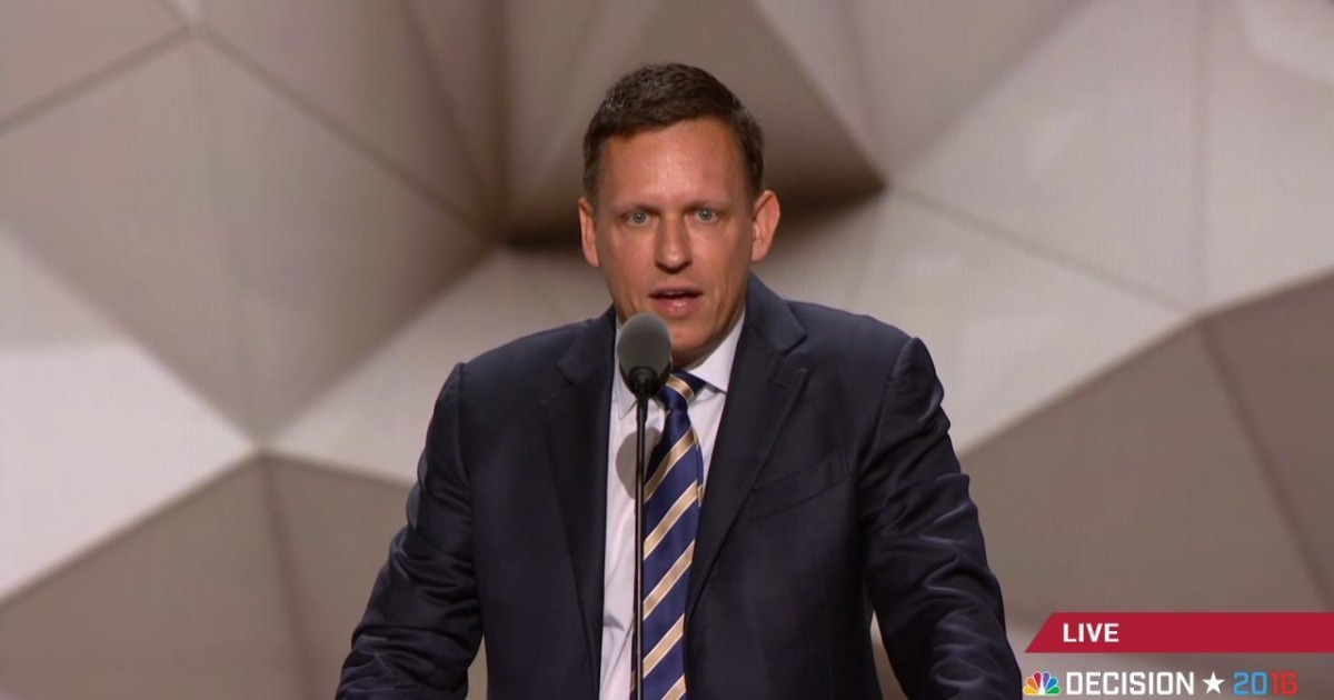 Peter Thiel at RNC: 'I Am Proud to Be Gay'