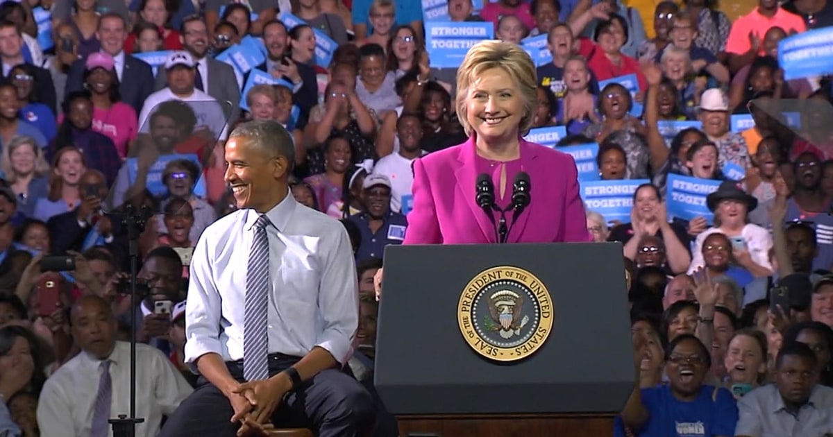 Hillary Clinton Praises Obama During Campaign Stop