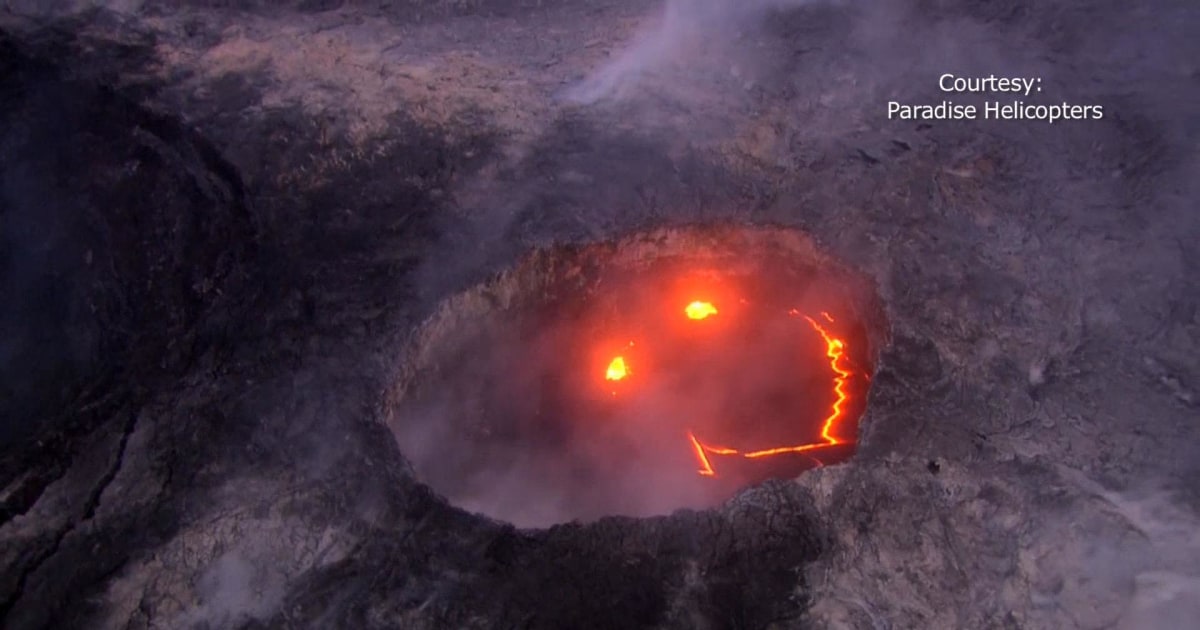 Lav-ha! Smiley Face Appears in Erupting Volcano