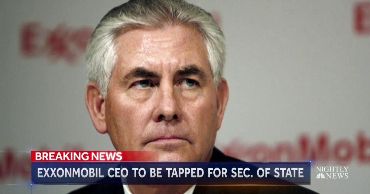 Exxon Mobil Chief Is Trump’s Expected Pick For Secretary Of State