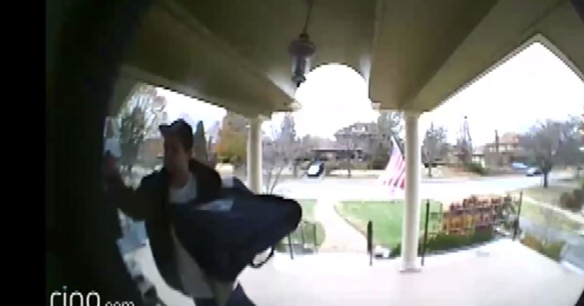 Caught on Camera: Package Thief Poses As Pizza Man
