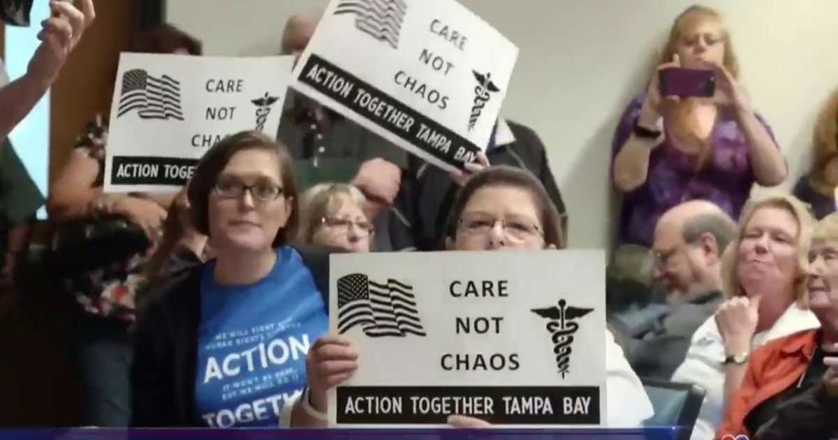 Angry Constituents Swarm GOP Town Halls Across Country Over Proposal