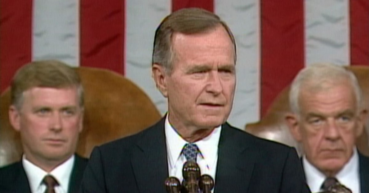 President H. W. Bush Addresses Congress in 1990