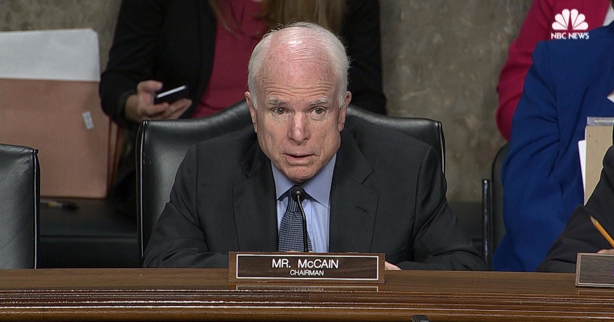 McCain Reprimands Deputy Defense Secy. Nominee, Threatens to Block Vote