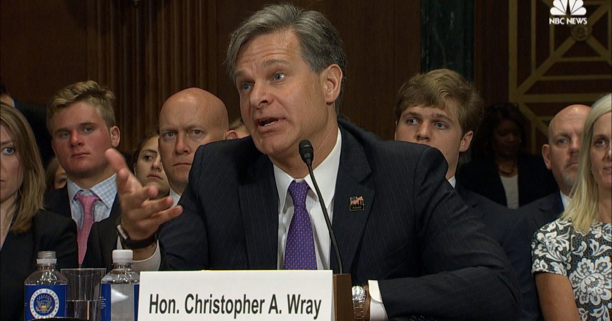 FBI Director Nominee Wray: Meeting Alone with Trump Highly Unlikely
