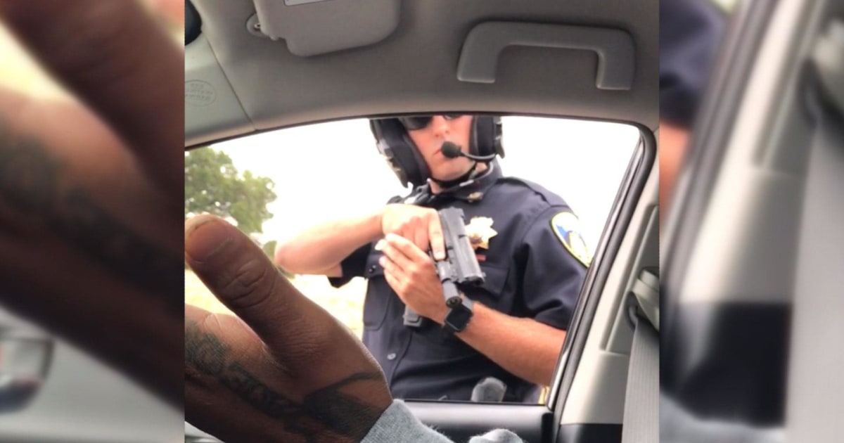 California Police Officer Points Gun at Passengers During Traffic Stop