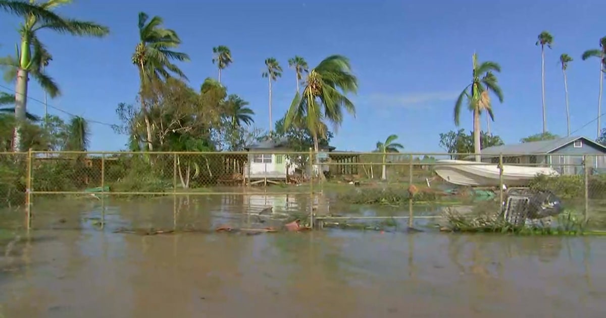 Parts of Everglades City, Florida underwater after Irma.