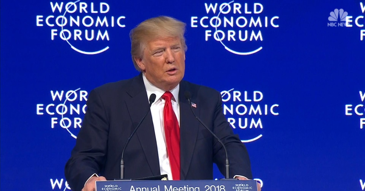 President Trump pushes 'America first' during Davos speech