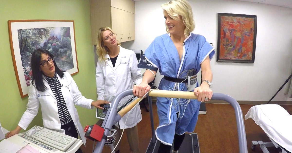 Megyn Kelly takes a stress test to measure her heart health