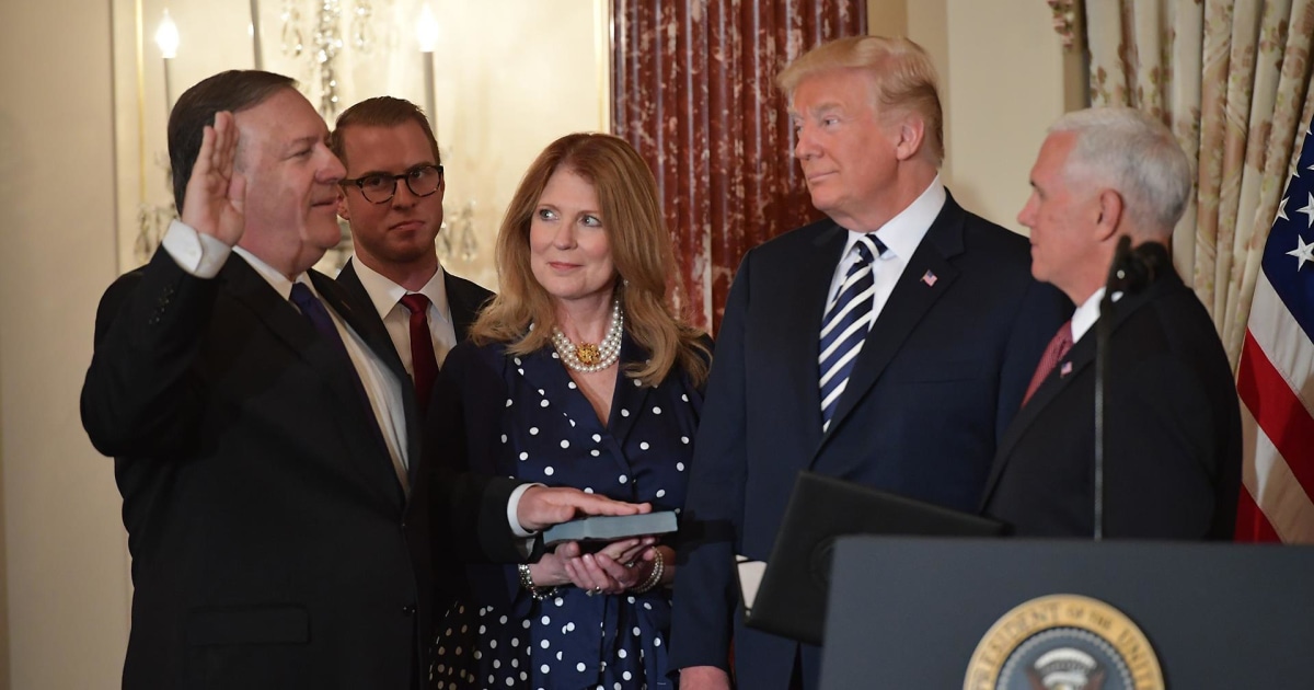Pompeo sworn in as Secretary of State, Trump expresses ‘absolute ...