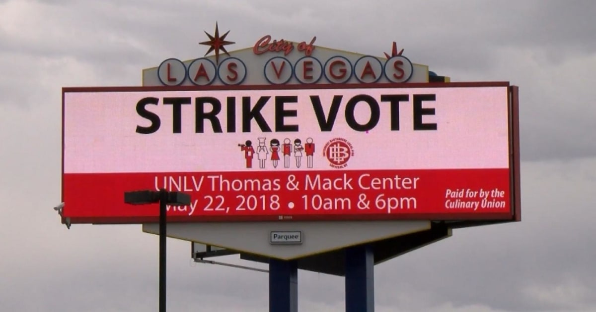 Las Vegas strike looms as contract deadline nears