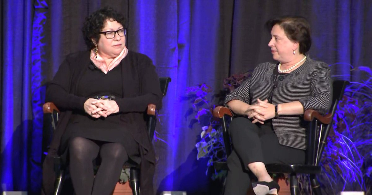 Justices Elena Kagan Sonia Sotomayor speak about politicization of the