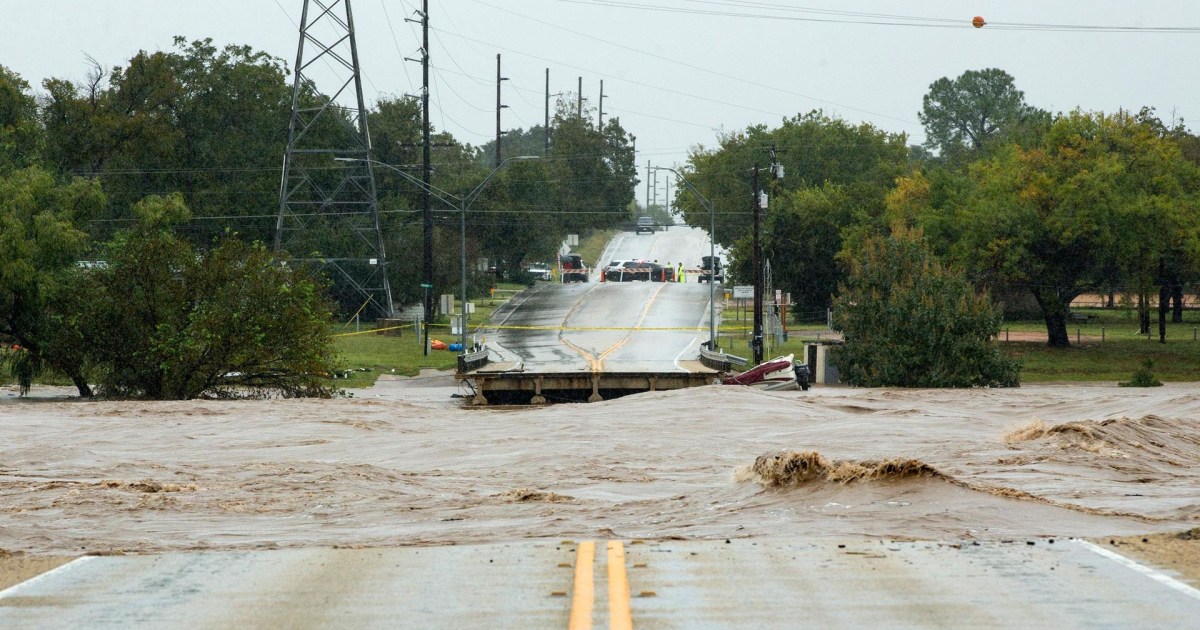 Watch floodwaters flow through large parts of Texas after heavy rain
