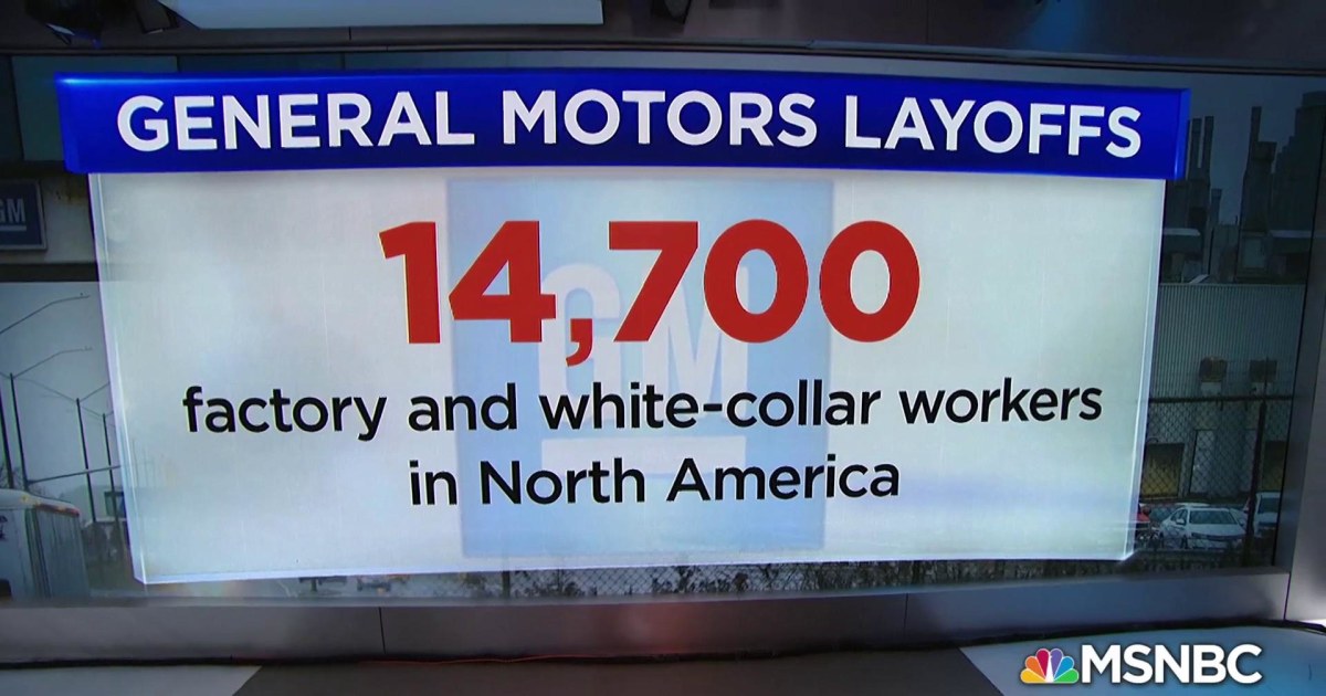 General Motors announces sweeping layoffs for North American workers