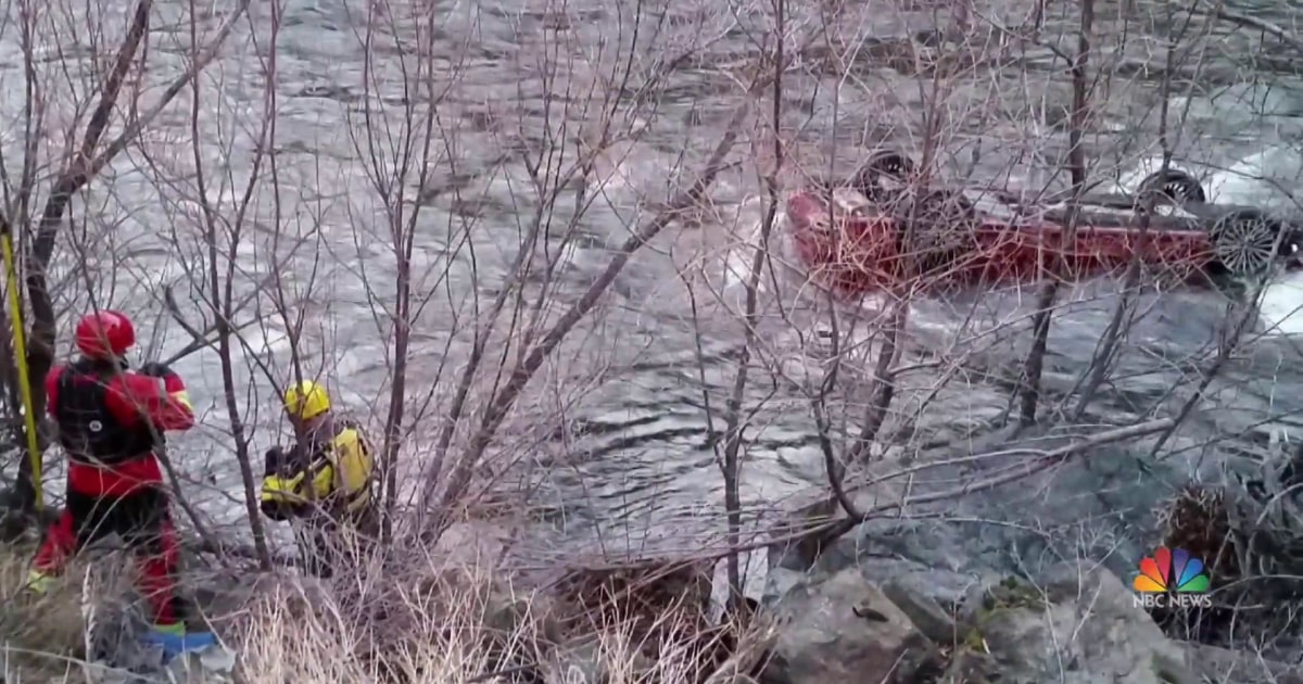 Video shows miracle rescue of man trapped in upside down car in ...