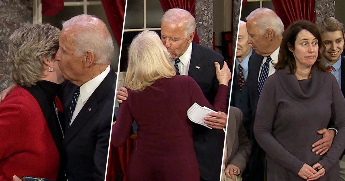beskytte Opera fad Biden accused of inappropriate touching: Revisit his 2013, 2017 mock  swear-ins