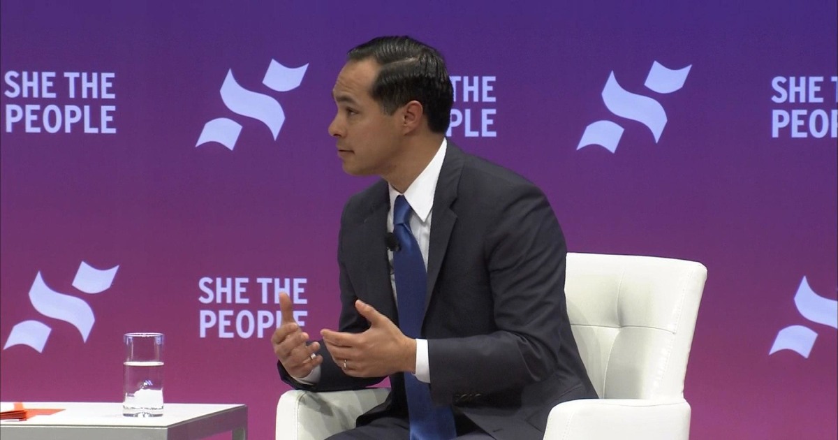2020 Presidential Candidate Julian Castro says he believes in a woman's ...