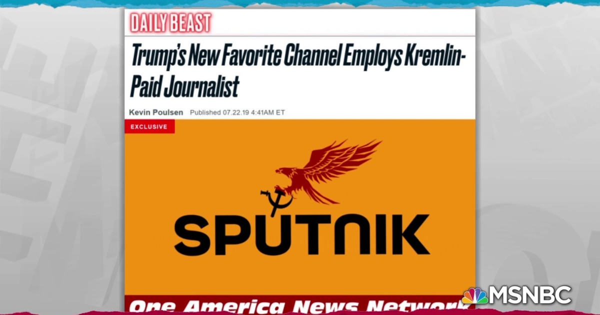 Staffer on Trump-favored network is on propaganda Kremlin payroll