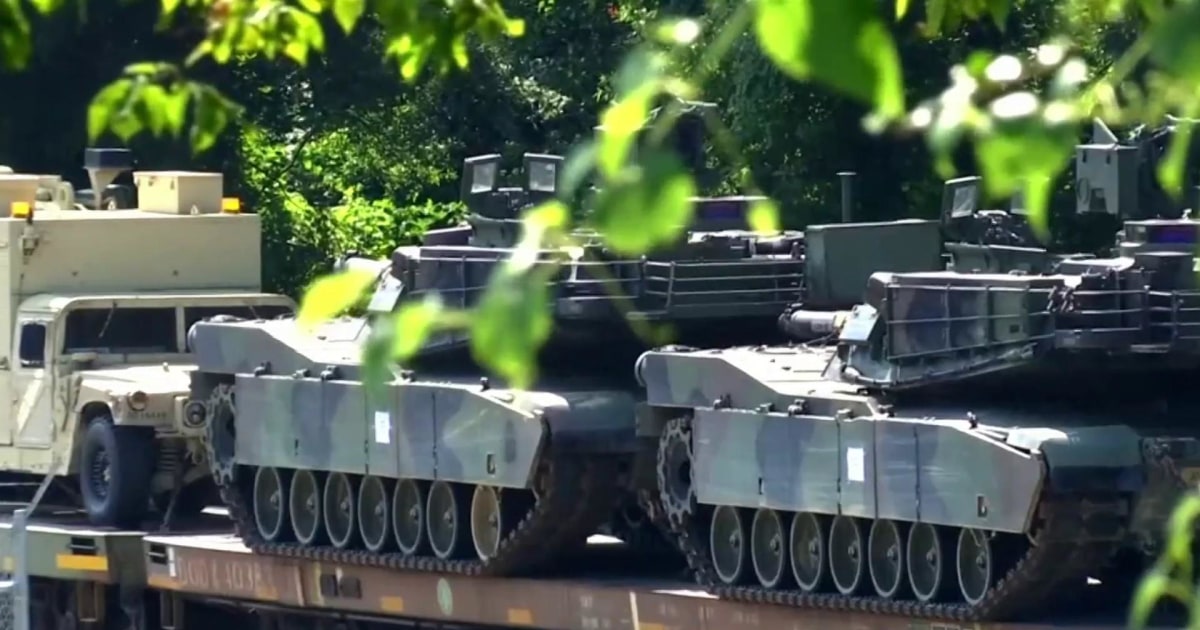 Tanks arrive in D.C. for President Trump's Fourth of July celebration