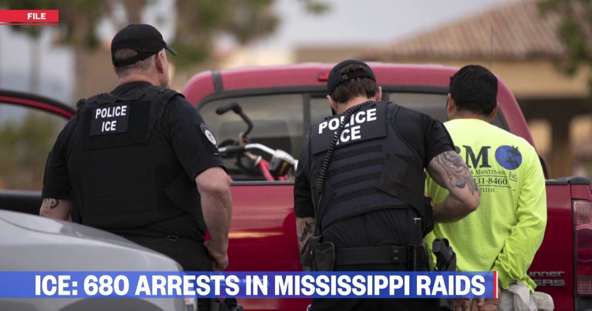 ICE raids sweep up 680 people in Mississippi, Trump defends his rhetoric