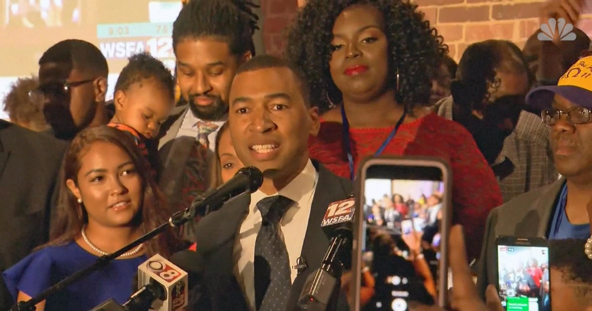 First black mayor of Montgomery, Ala., Steven Reed, speaks after