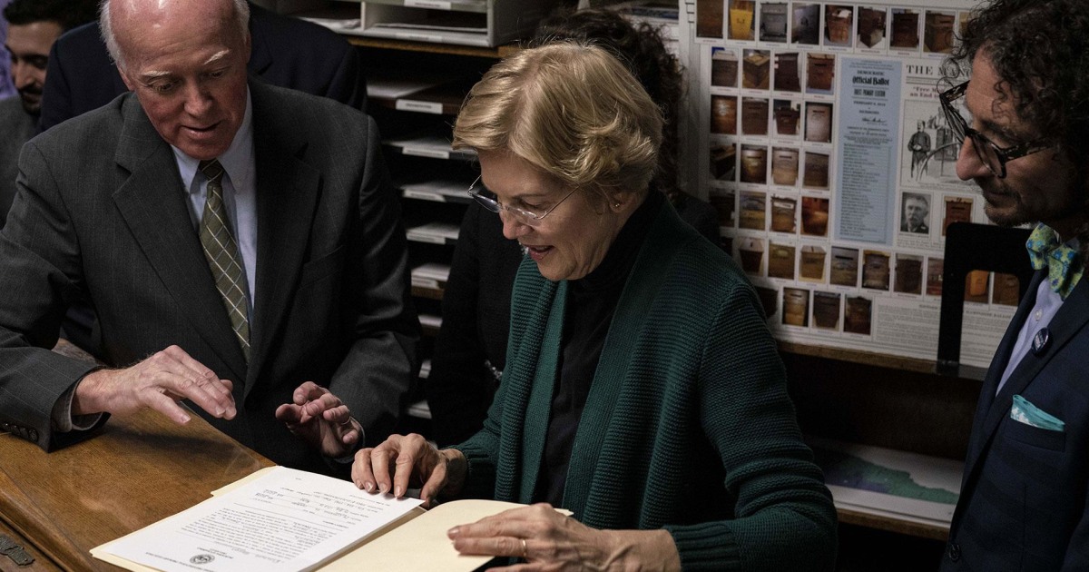 Sen. Elizabeth Warren officially files for the New Hampshire primary