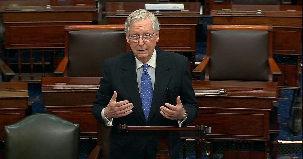 McConnell discusses the possible next steps for a Senate impeachment trial