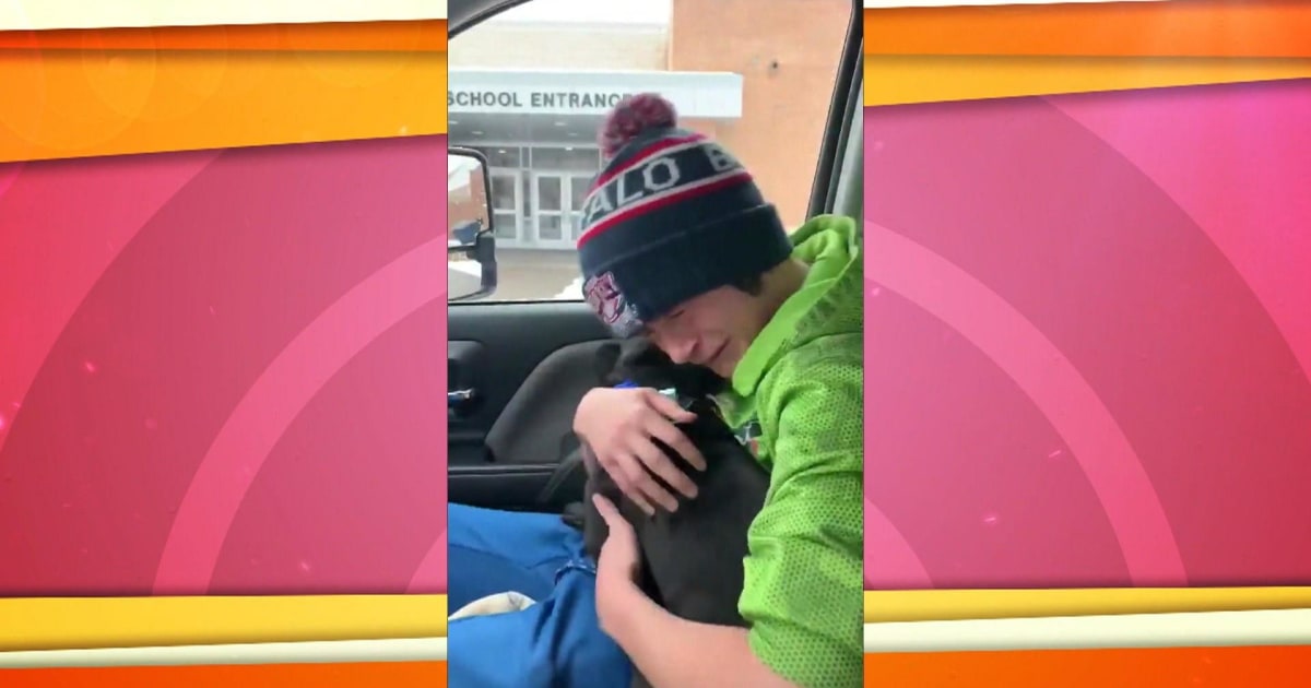 See this teen’s tearful reaction to being reunited with his lost dog