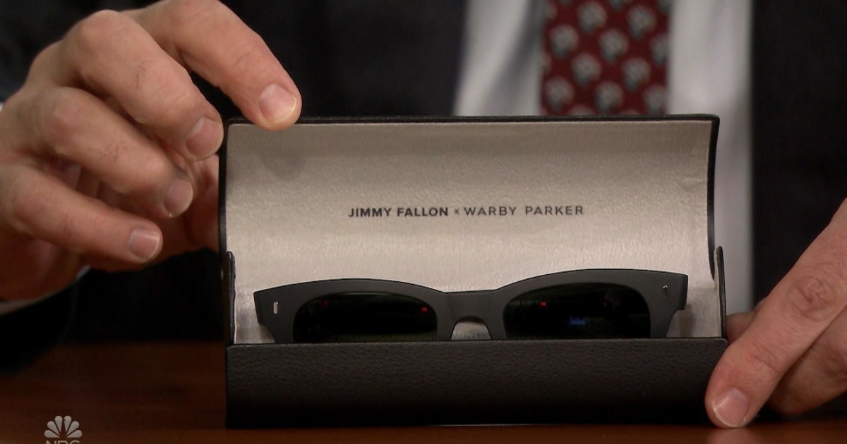 Jimmy Fallon reveals Spinnies sunglasses with Warby Parker