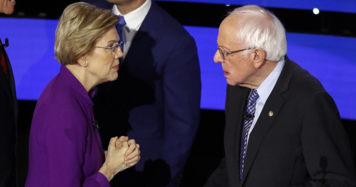 Elizabeth Warren And Bernie Sanders Share Tense Moment Post Iowa Debate 1311