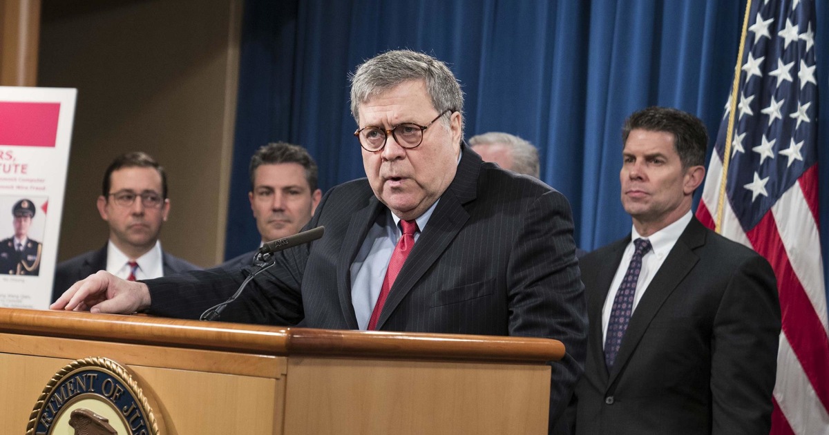 AG Barr announces indictment of Chinese officers in Equifax hack