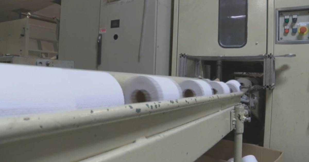 Toilet paper factory ramps up production