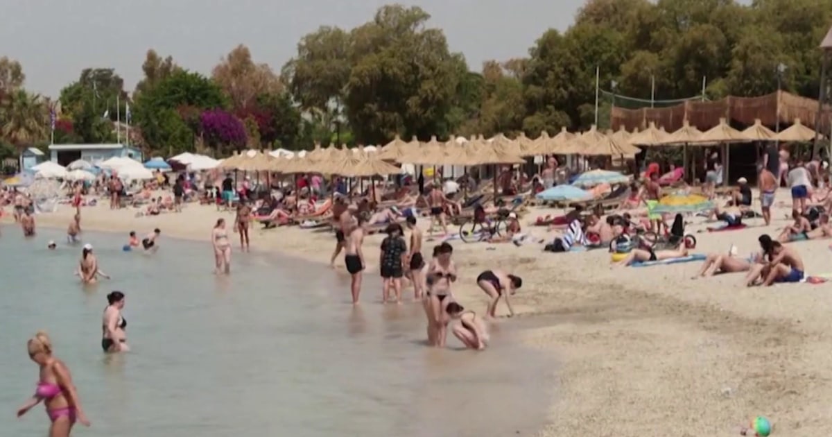 Beaches in Europe use drones and plexiglass to keep visitors safe