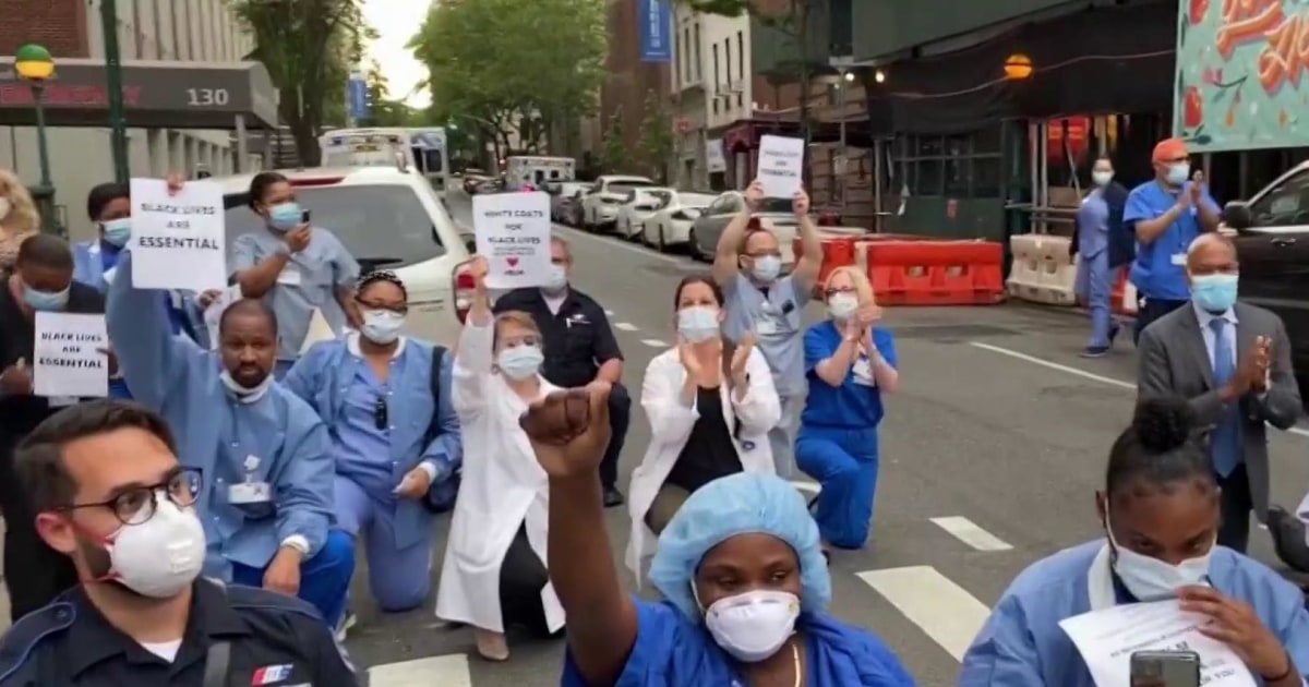 Health Care Workers On Coronavirus Front Lines Join Protests Against Health Care Workers On Coronavirus Front Lines Join Protests Against