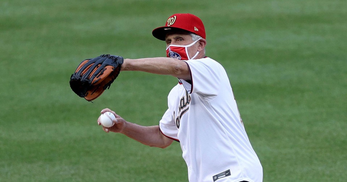 Dr. Anthony Fauci will throw the first pitch at the Washington