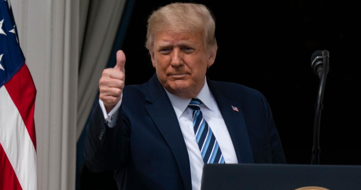 Trump says Covid is 'disappearing' at first event since testing ...