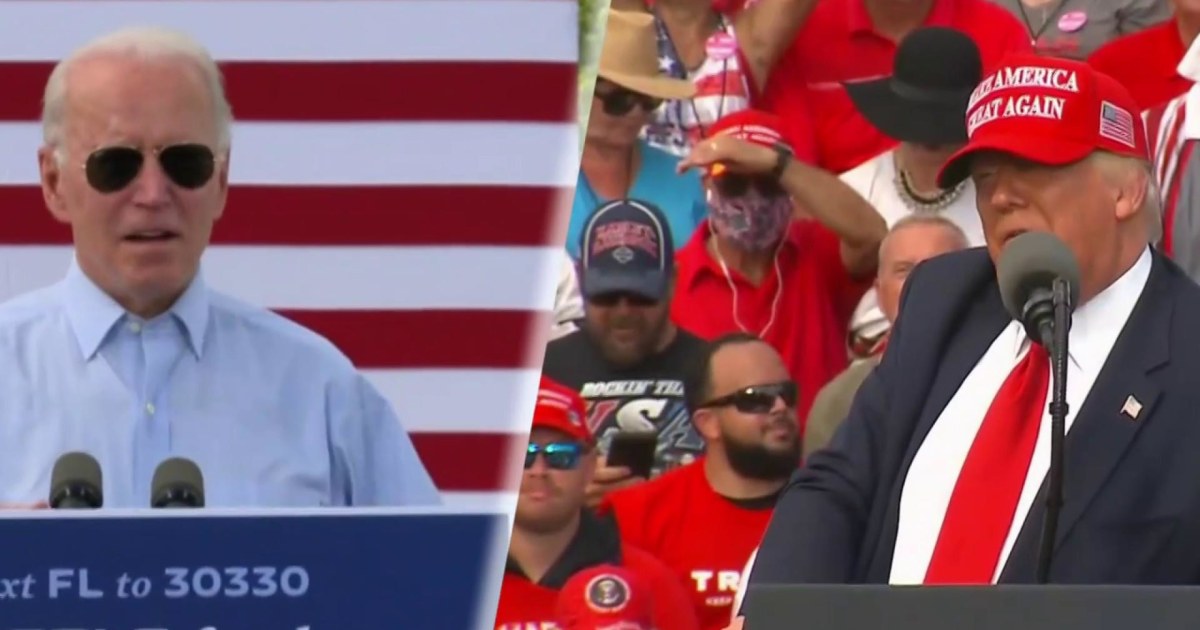 Trump, Biden hold dueling rallies in battleground Florida