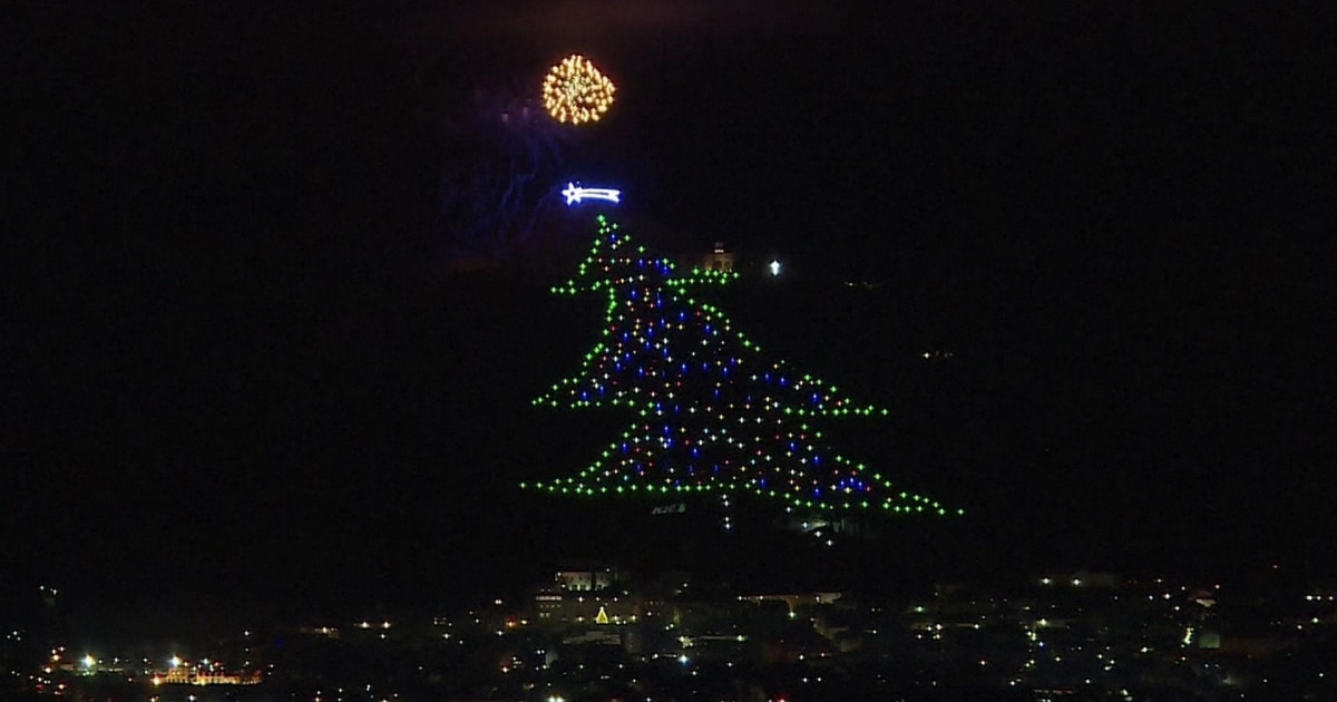 Italy lights up world’s largest Christmas tree