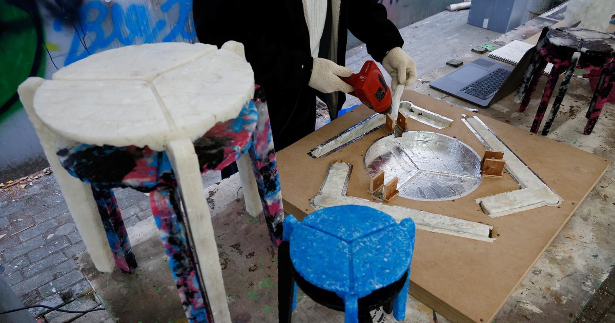 South Korean student transforms coronavirus face masks into furniture