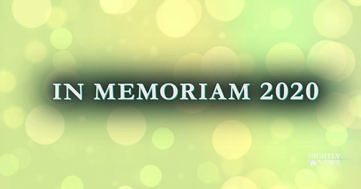 Remembering those we lost in 2020