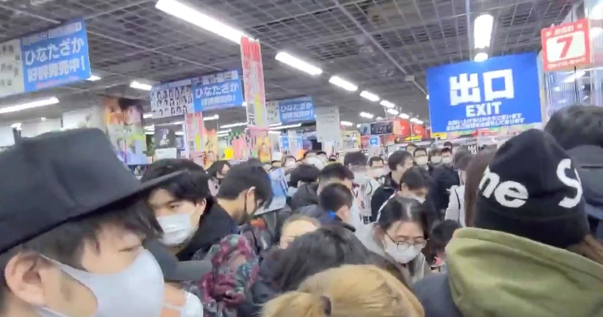 Chaos in Japanese store as gamers rush to buy PlayStation 5