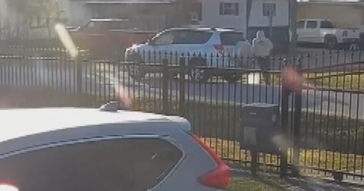 Surveillance video shows Houston car thief leave baby on side of road