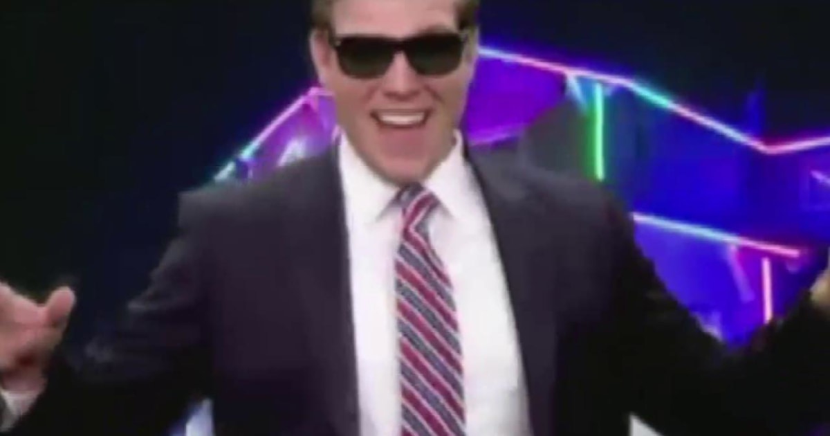 kid dancing background news anchor shocked