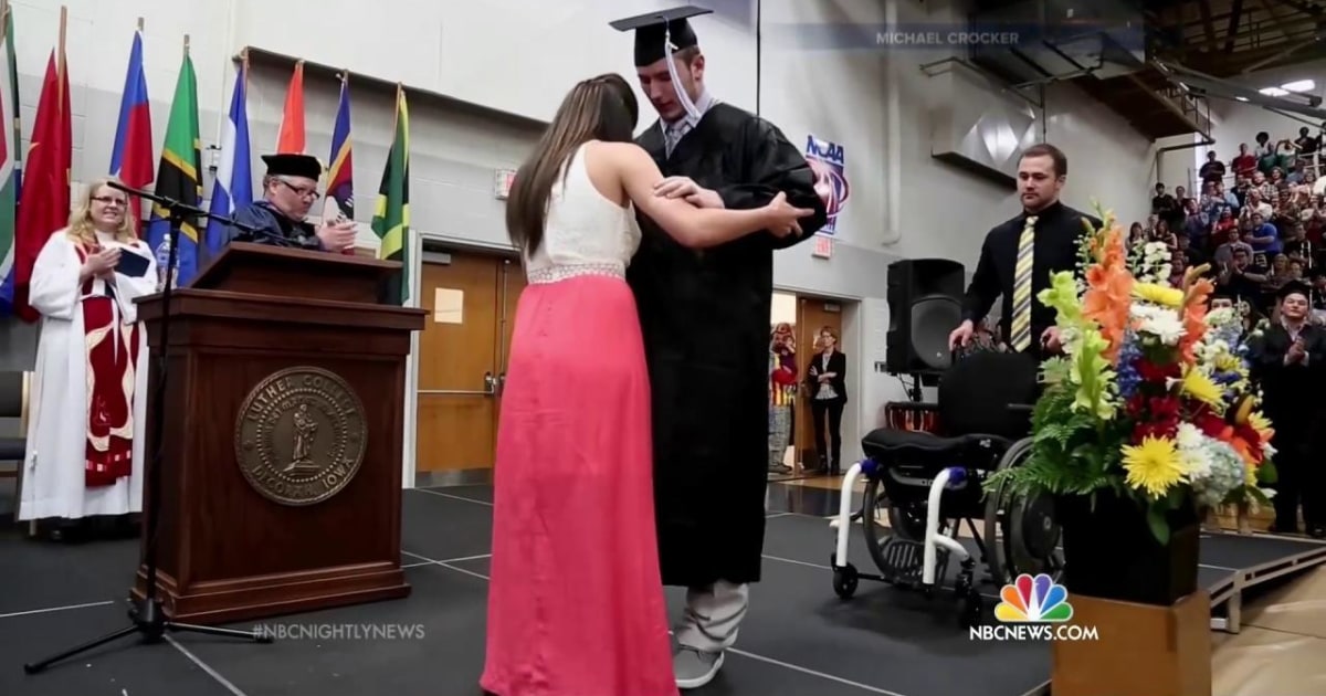 Watch Paralyzed College Student Walk Across Stage at Graduation